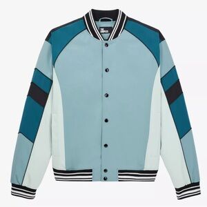 The Kooples Teal and Black Bomber Jacket